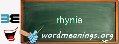 WordMeaning blackboard for rhynia